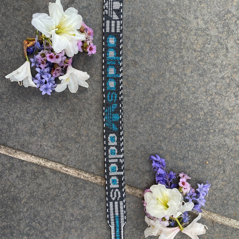 Adidas Beaded Lanyard with Black, Gray, and Blue Accents - Picture 4 of 7